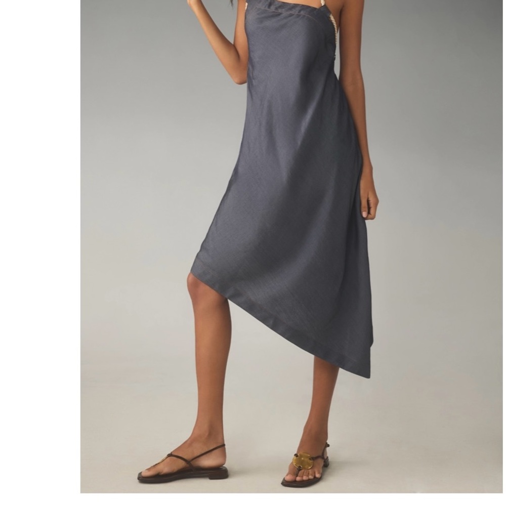 Elegant Gray Asymmetrical Dress 👗.